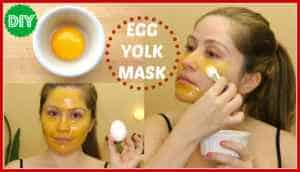 Egg yolk face mask for dry skin
